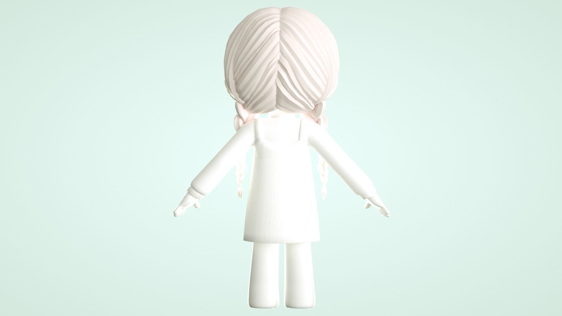 cartoon girl little girl ip image cartoon character 3D model_15
