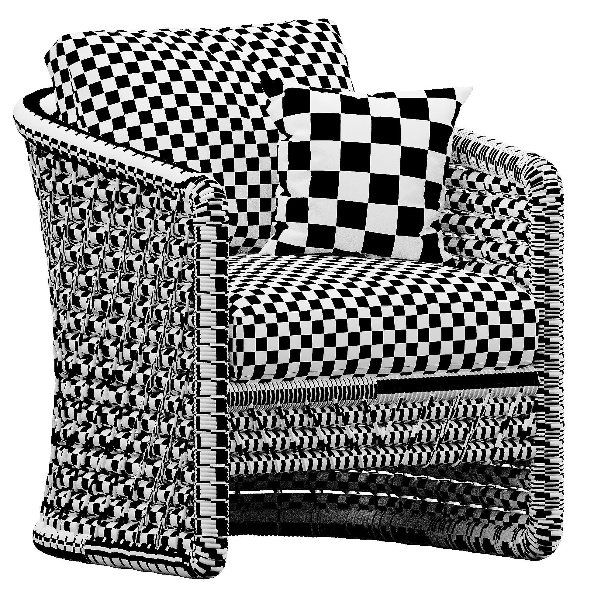 PALECEK CAPITOLA RATTAN LOUNGE CHAIR 3D model_6