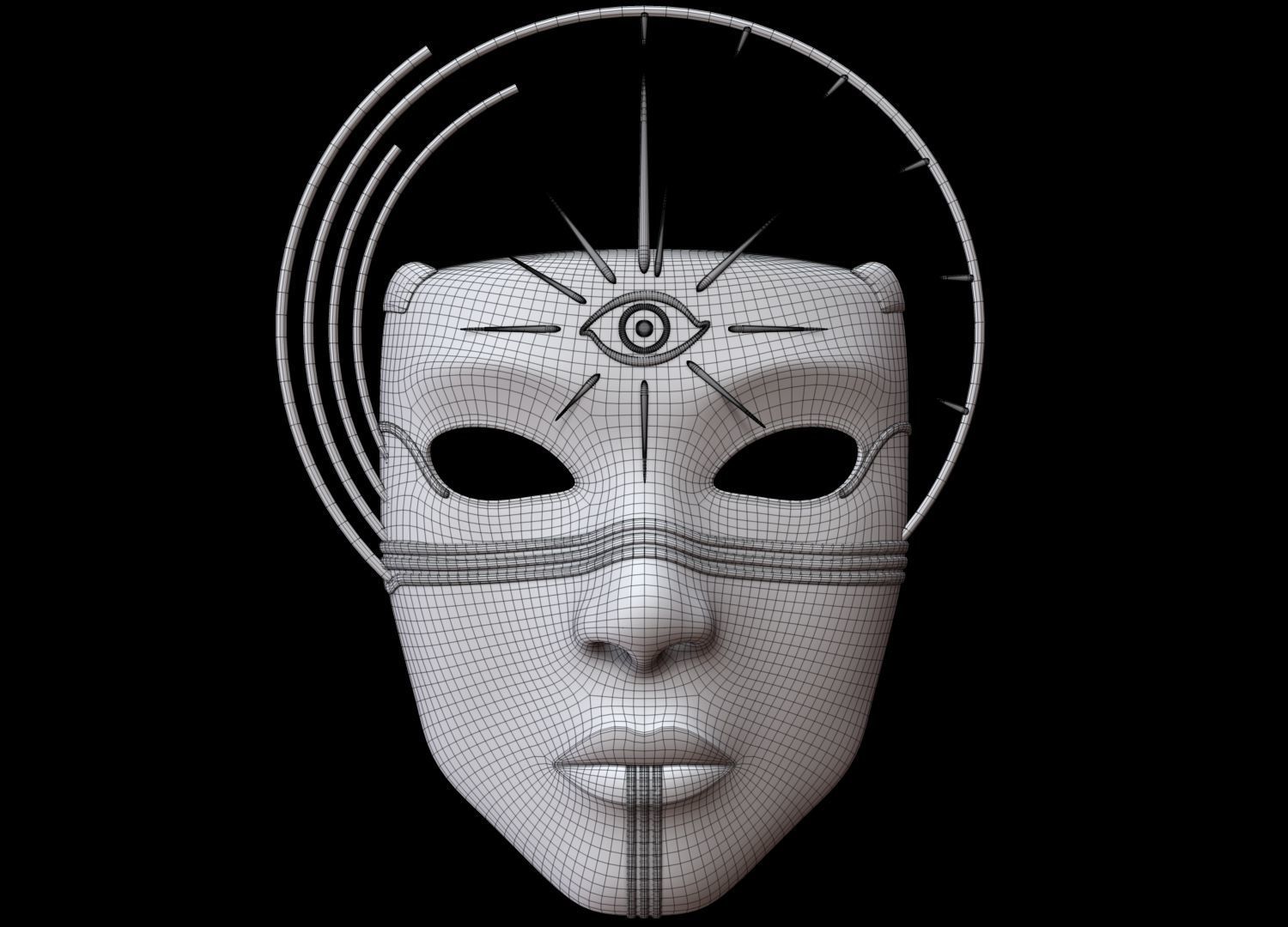 Mask Face 3D model_10
