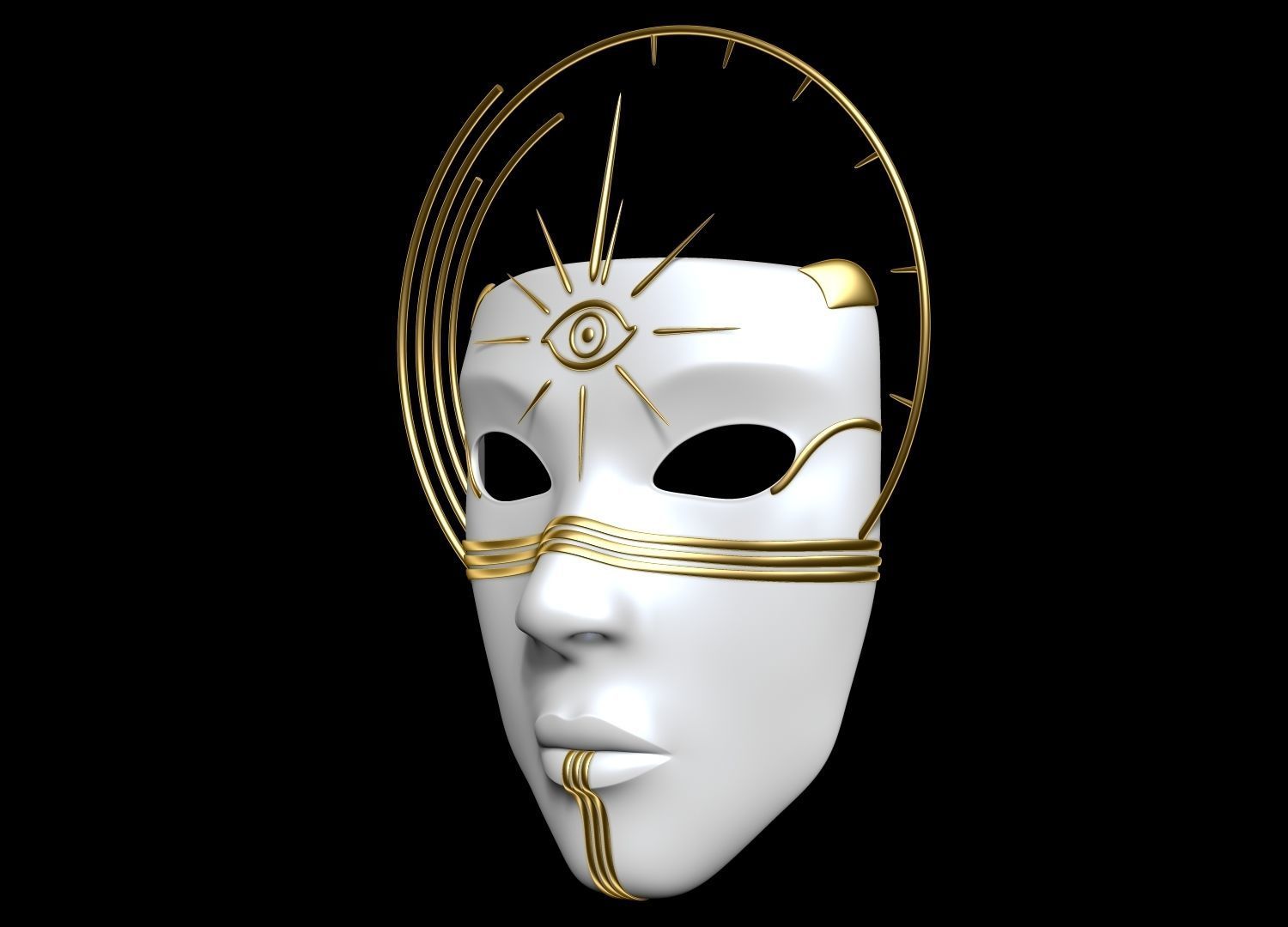 Mask Face 3D model_7