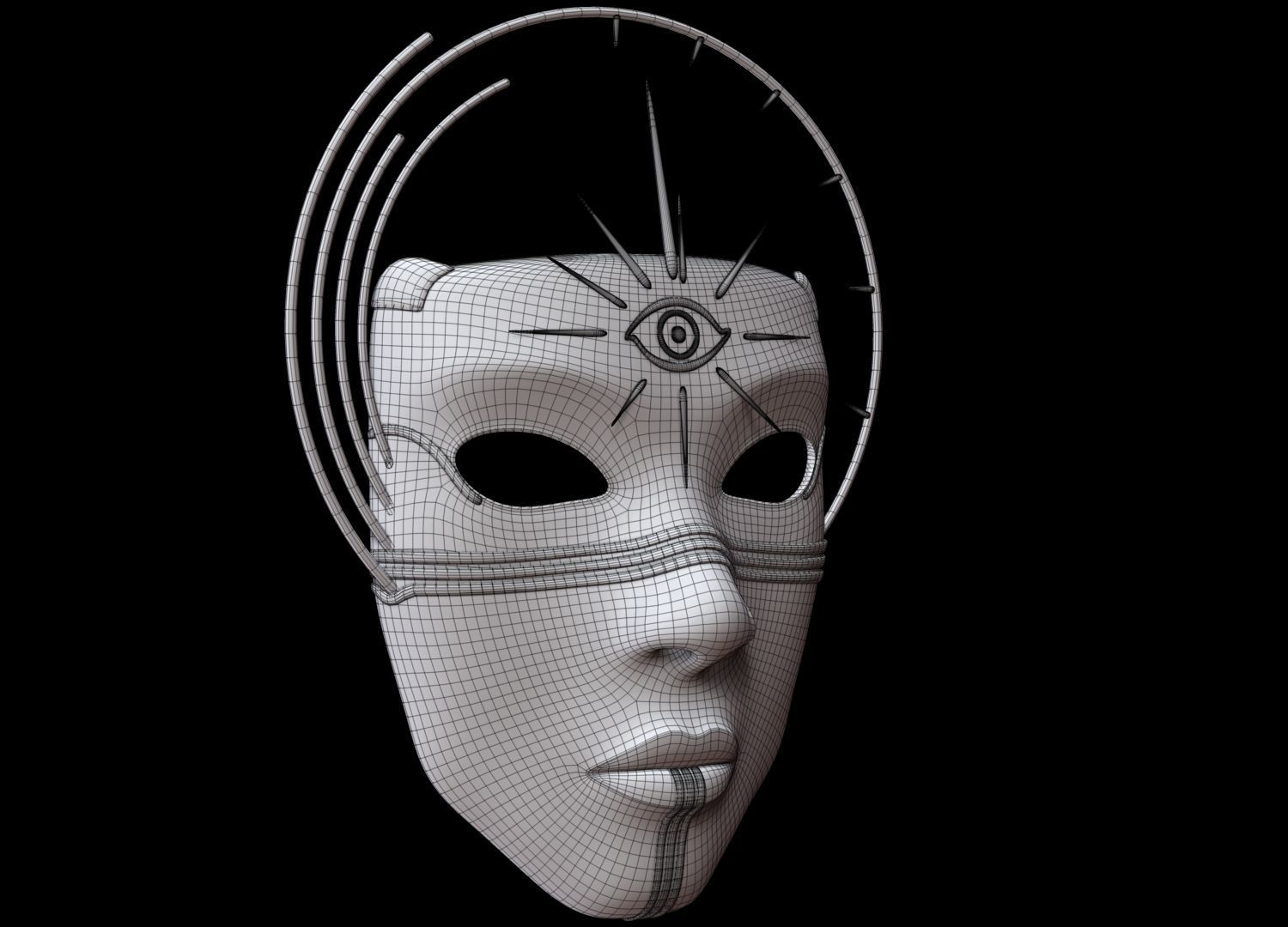 Mask Face 3D model_11