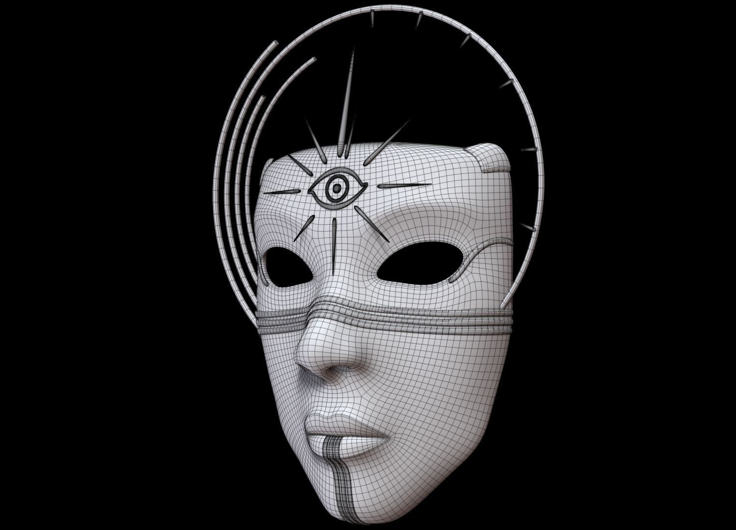 Mask Face 3D model_17