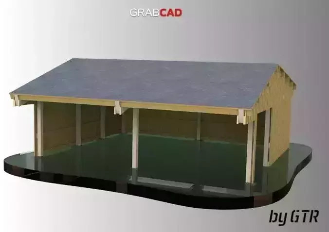 Build horse barn with roof on top