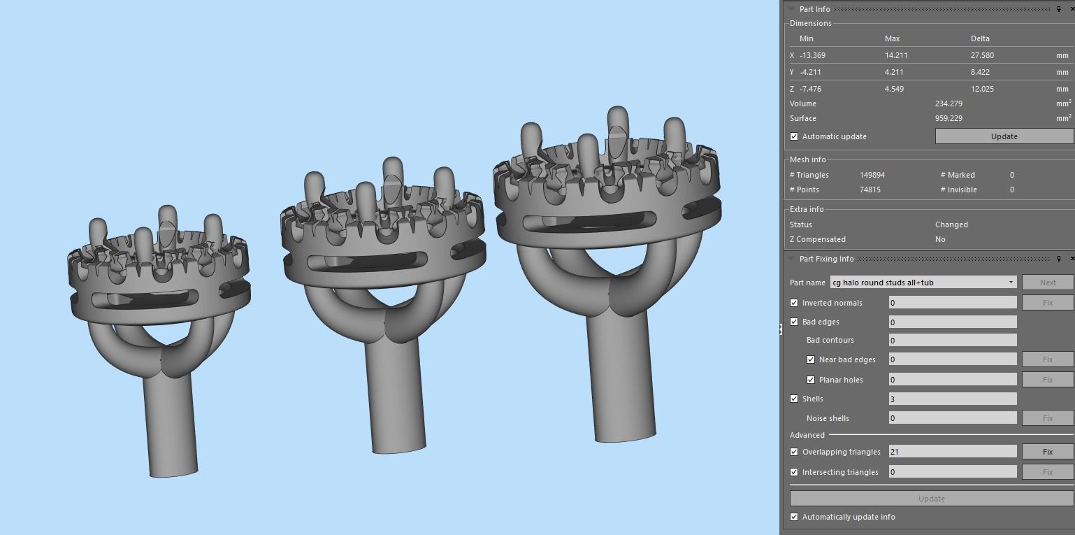 Round Diamond Halo Stud Earrings 3D print model_8