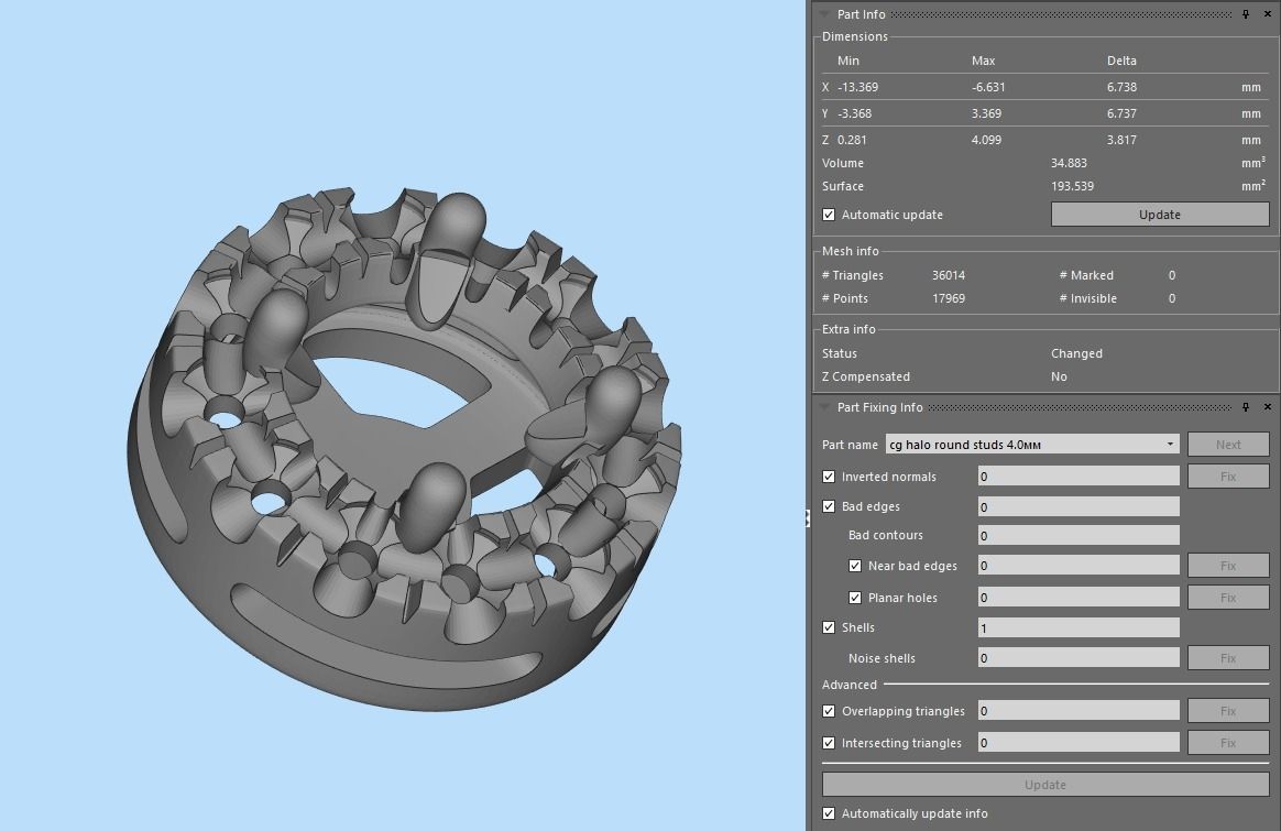 Round Diamond Halo Stud Earrings 3D print model_9