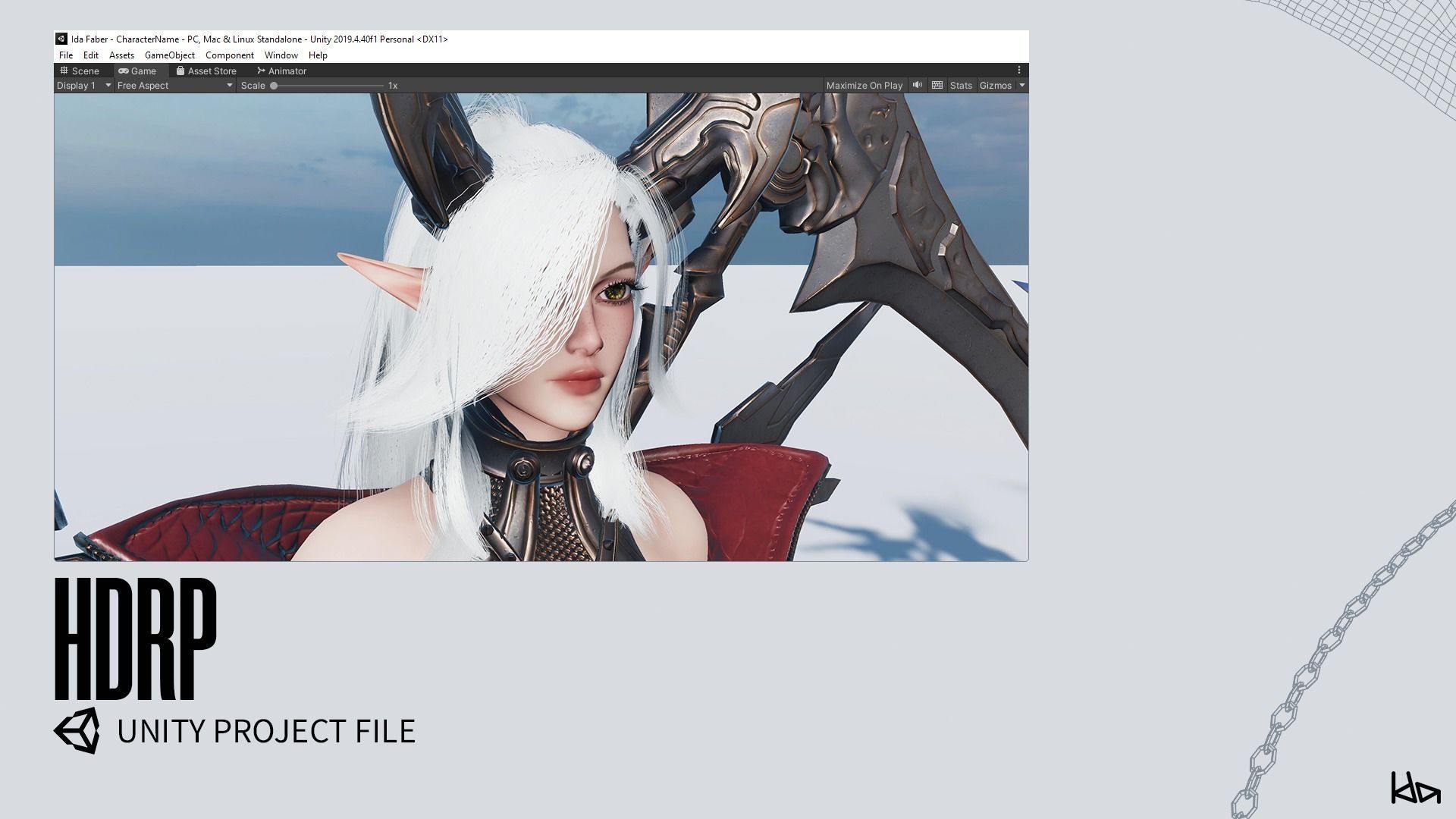 Cosmo Succubus Girl - Game Ready Low-poly 3D model_26
