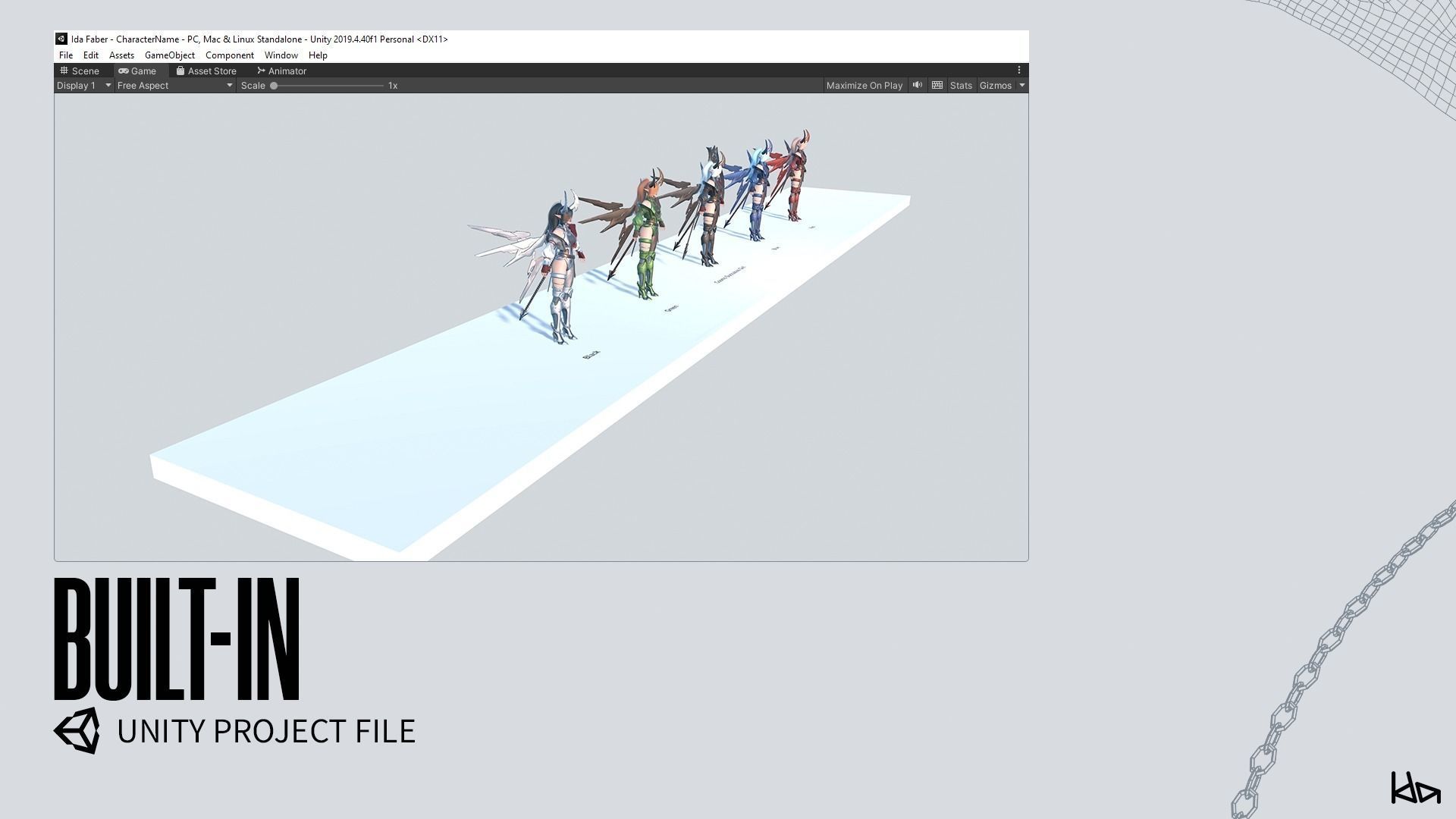 Cosmo Succubus Girl - Game Ready Low-poly 3D model_30