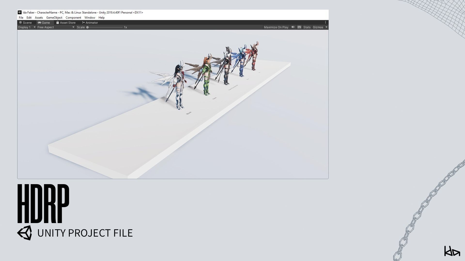 Cosmo Succubus Girl - Game Ready Low-poly 3D model_32