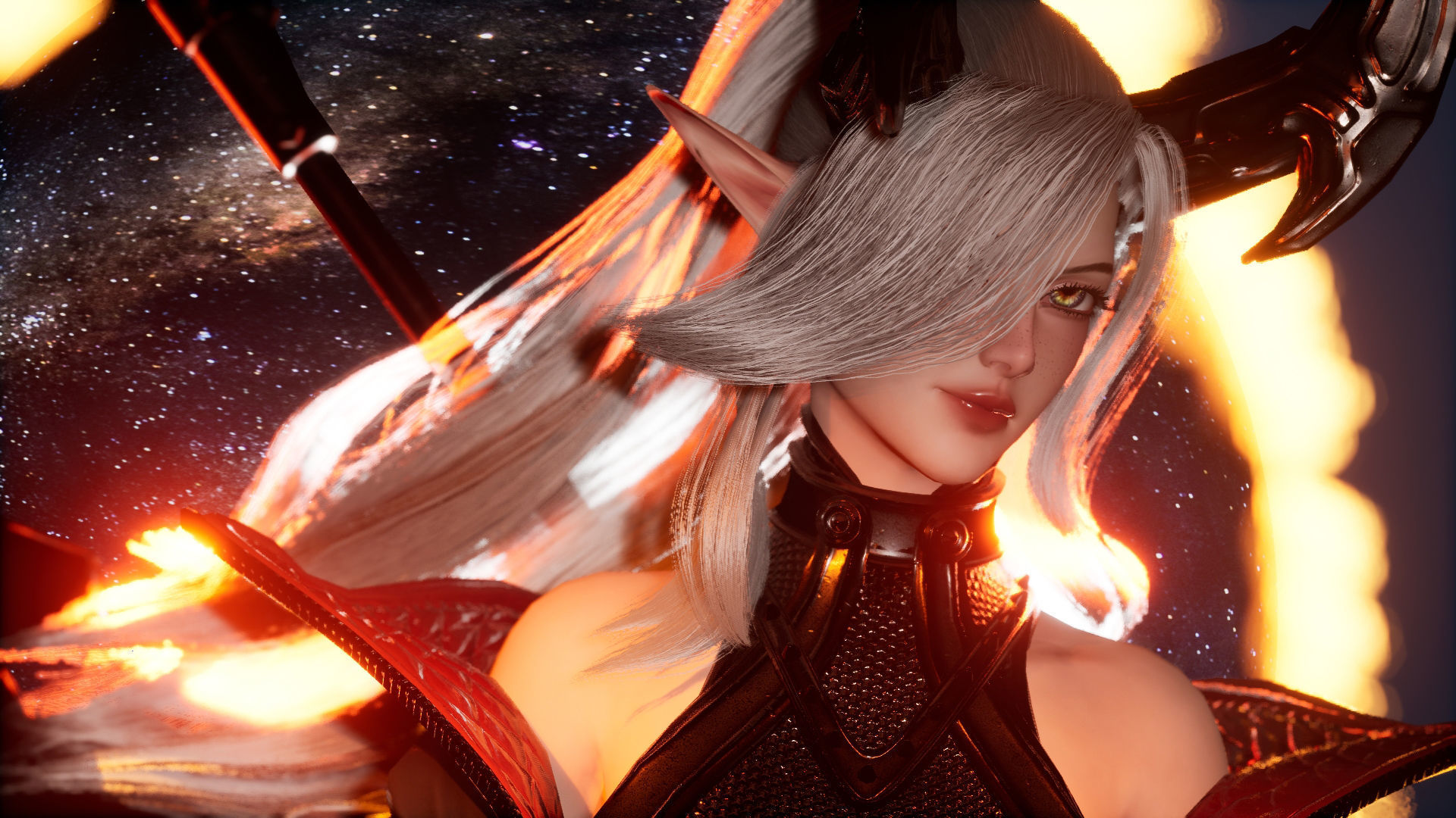 Cosmo Succubus Girl - Game Ready Low-poly 3D model_4