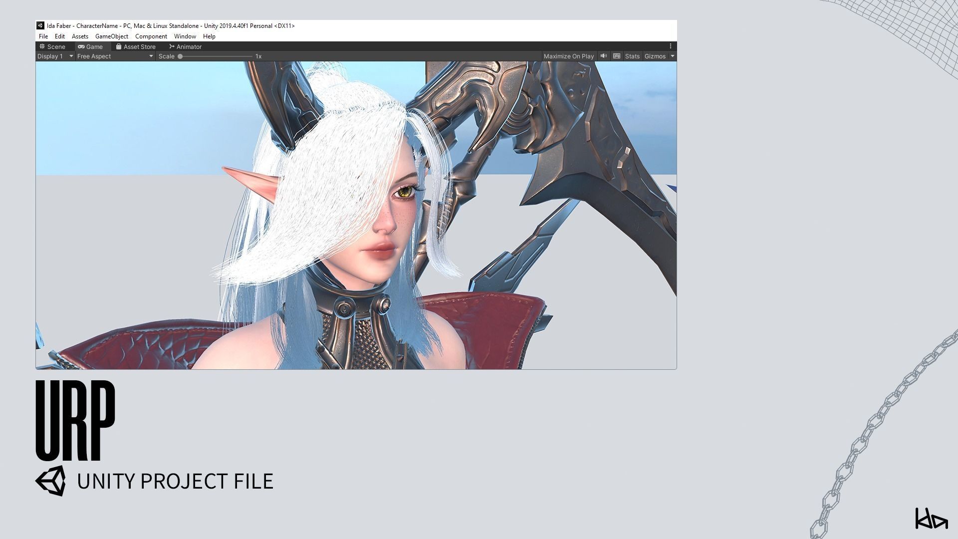 Cosmo Succubus Girl - Game Ready Low-poly 3D model_25