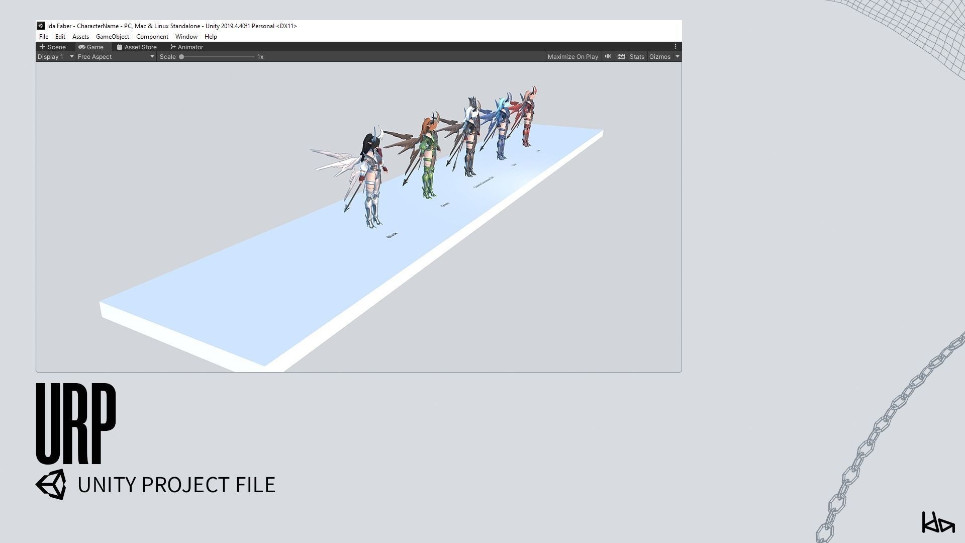 Cosmo Succubus Girl - Game Ready Low-poly 3D model_31