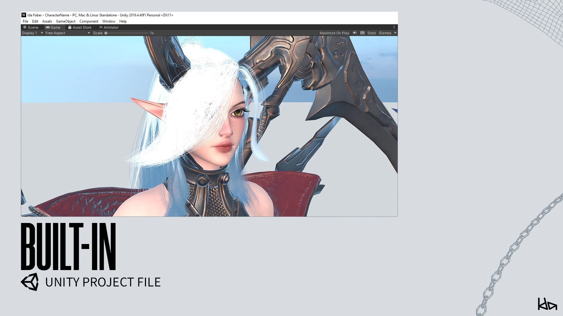Cosmo Succubus Girl - Game Ready Low-poly 3D model_24