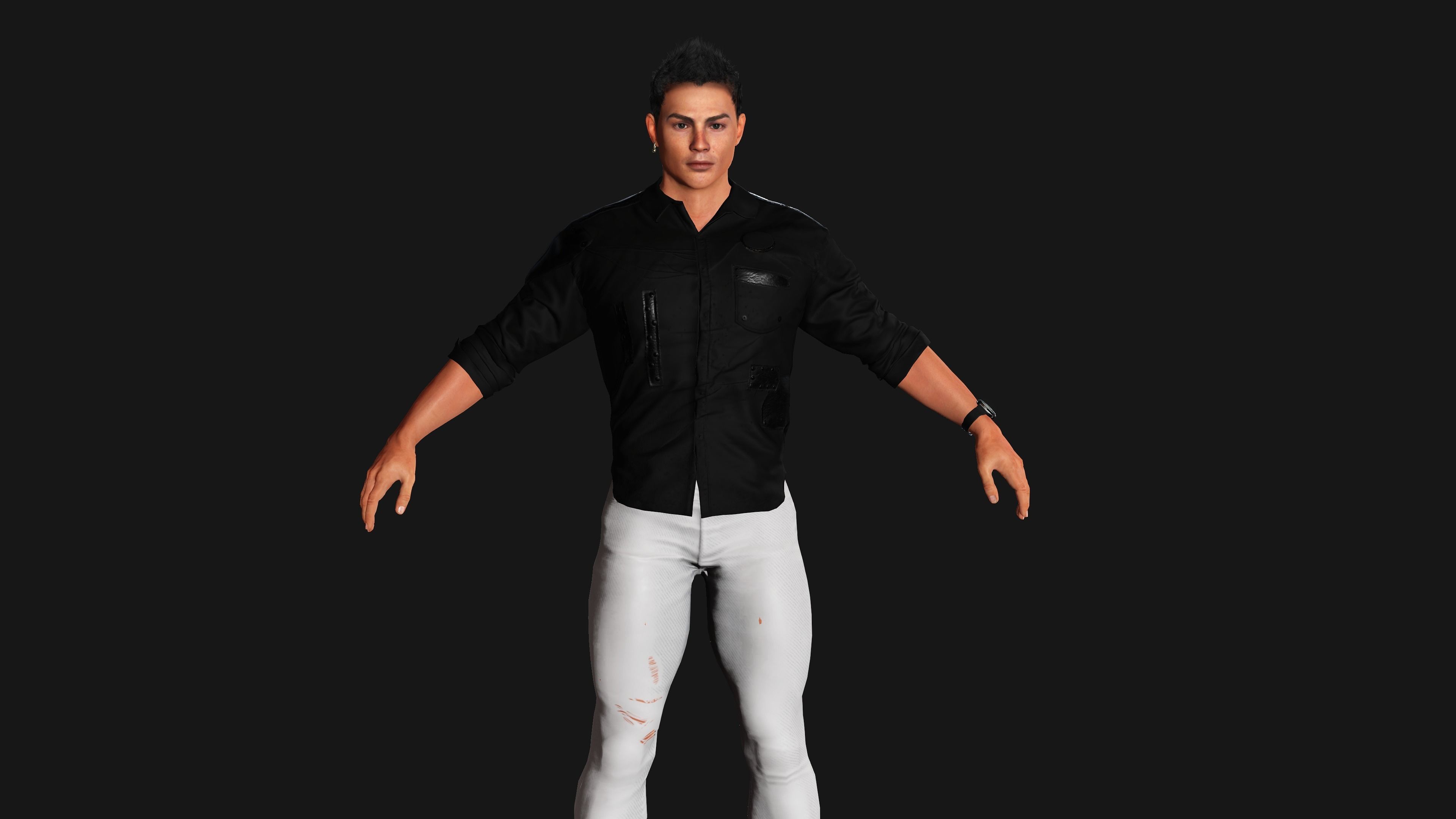 CRISTIANO RONALDO 3D MODEL- RIGGED GAME READY CHARACTER  Low-poly 3D model_2
