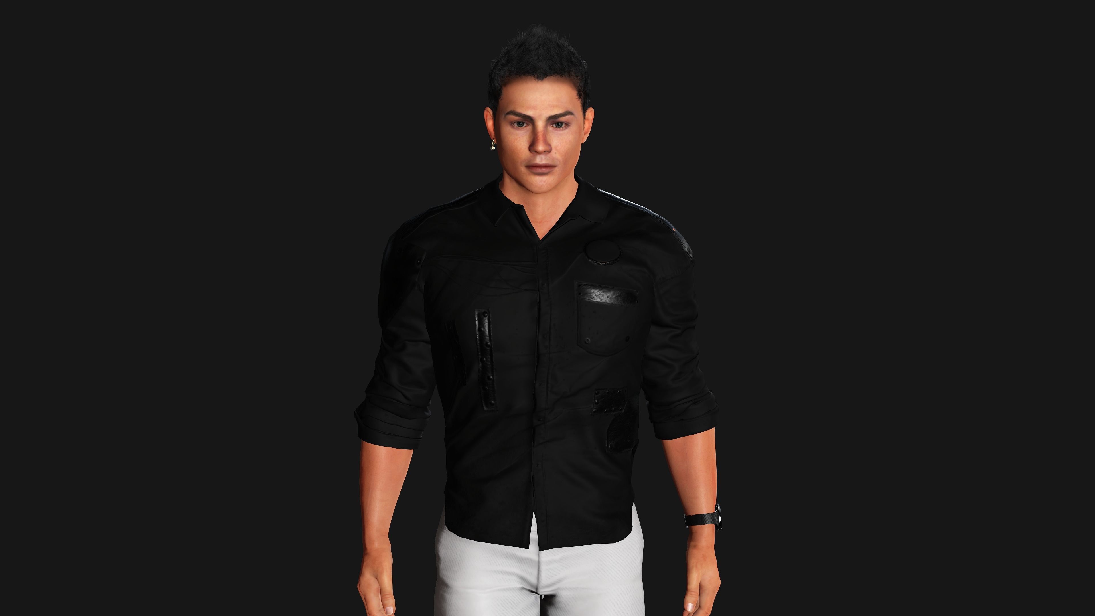 CRISTIANO RONALDO 3D MODEL- RIGGED GAME READY CHARACTER  Low-poly 3D model_14