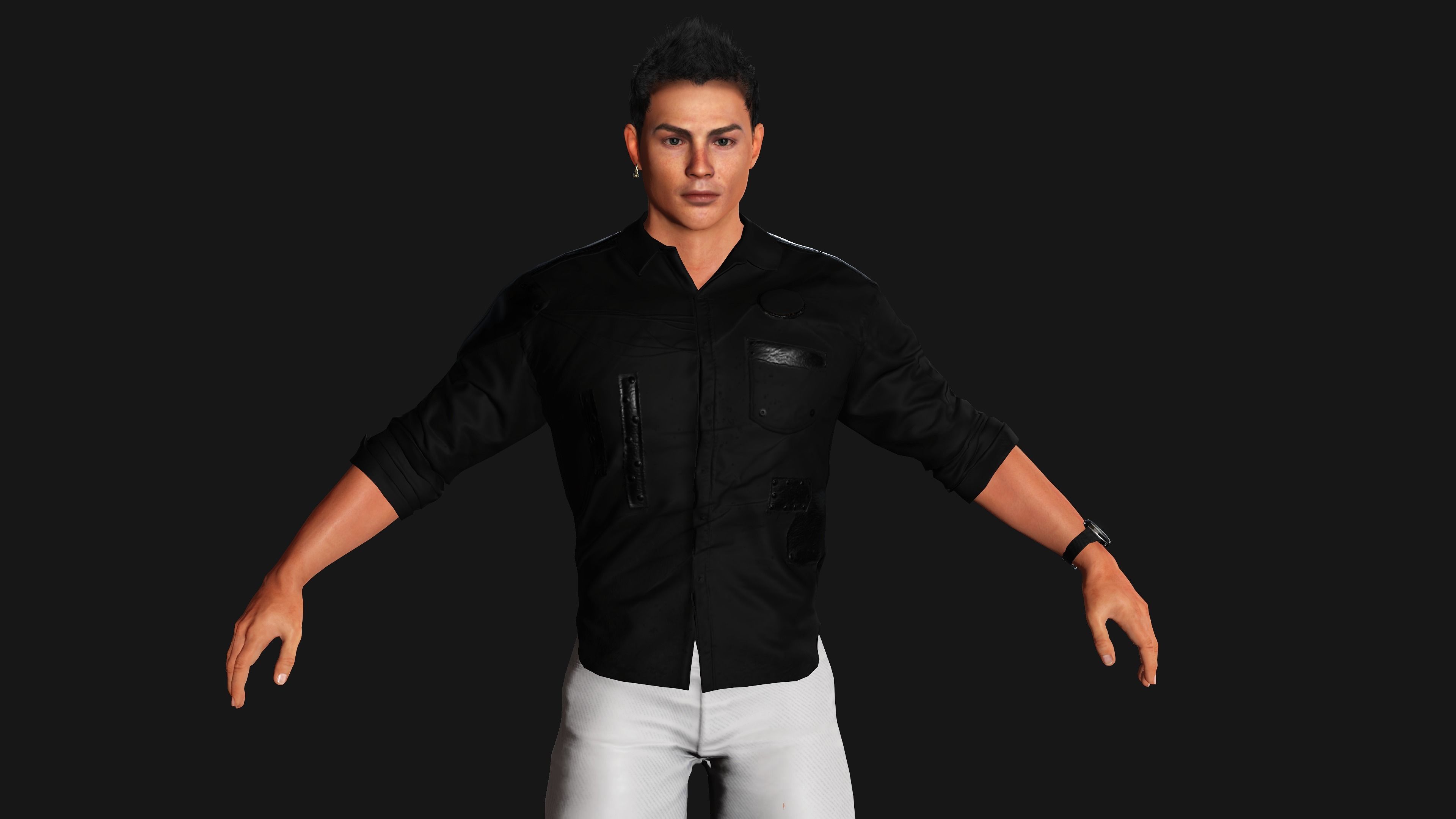 CRISTIANO RONALDO 3D MODEL- RIGGED GAME READY CHARACTER  Low-poly 3D model_3