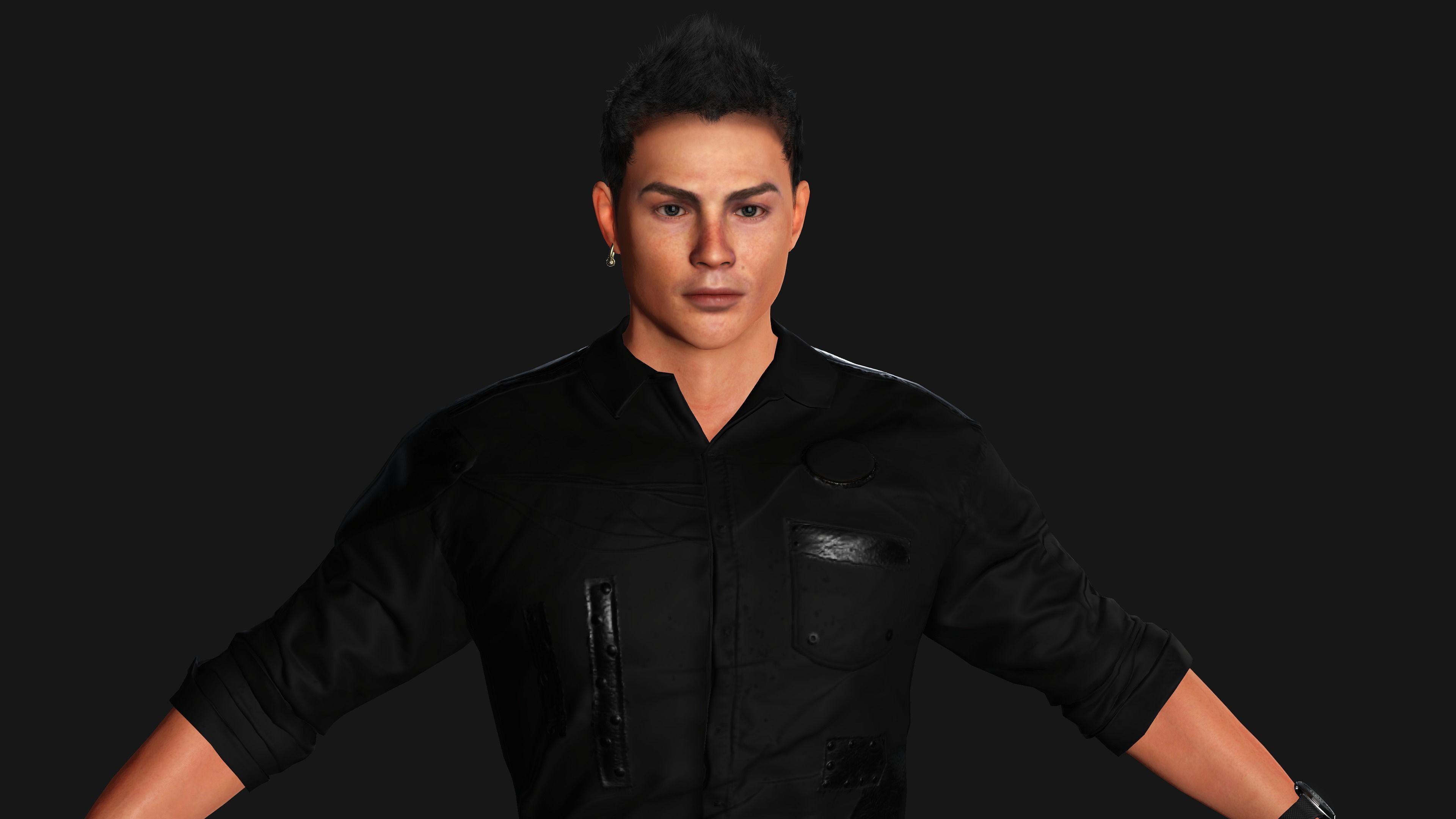 CRISTIANO RONALDO 3D MODEL- RIGGED GAME READY CHARACTER  Low-poly 3D model_4