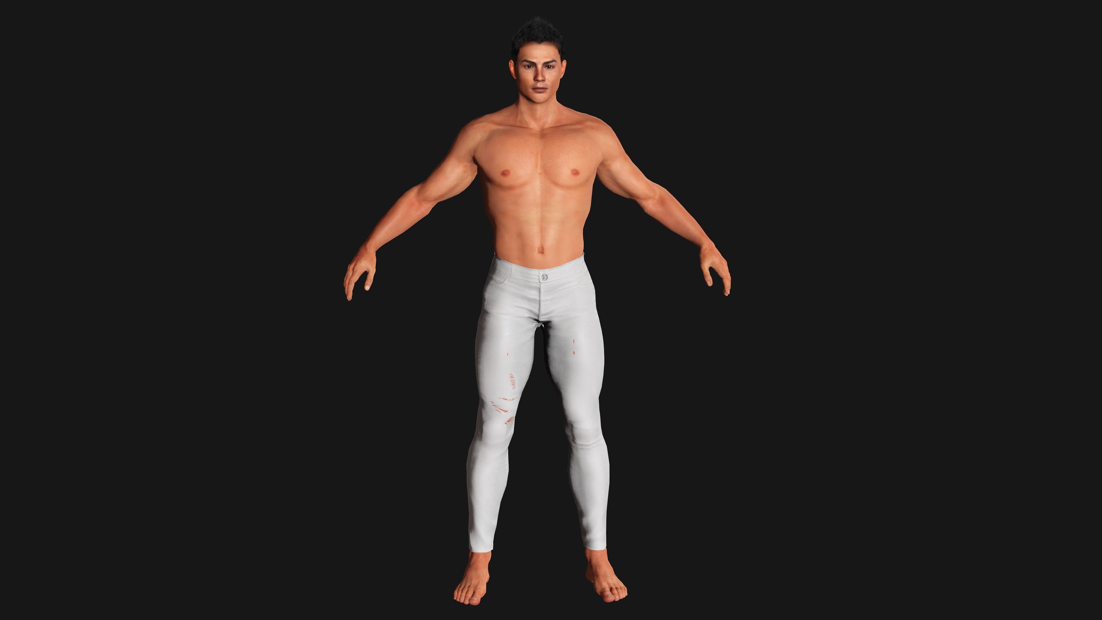 CRISTIANO RONALDO 3D MODEL- RIGGED GAME READY CHARACTER  Low-poly 3D model_8