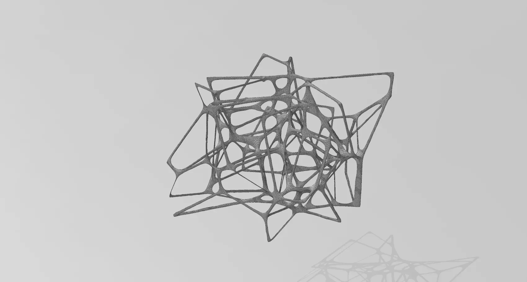 Giant network structure Low-poly 3D model_0
