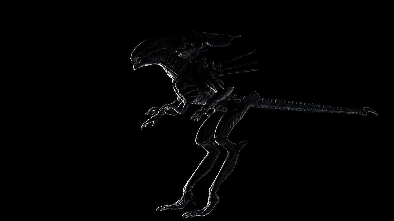 The Queen of Aliens Low-poly 3D model_4