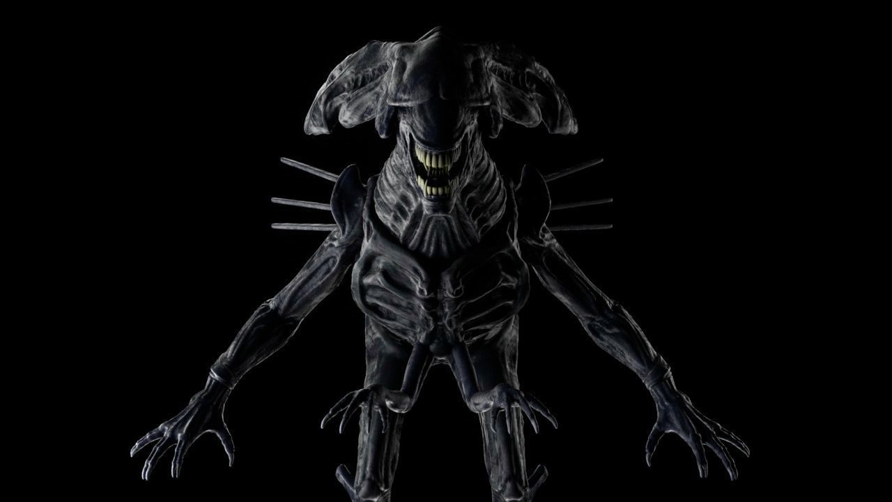 The Queen of Aliens Low-poly 3D model_3