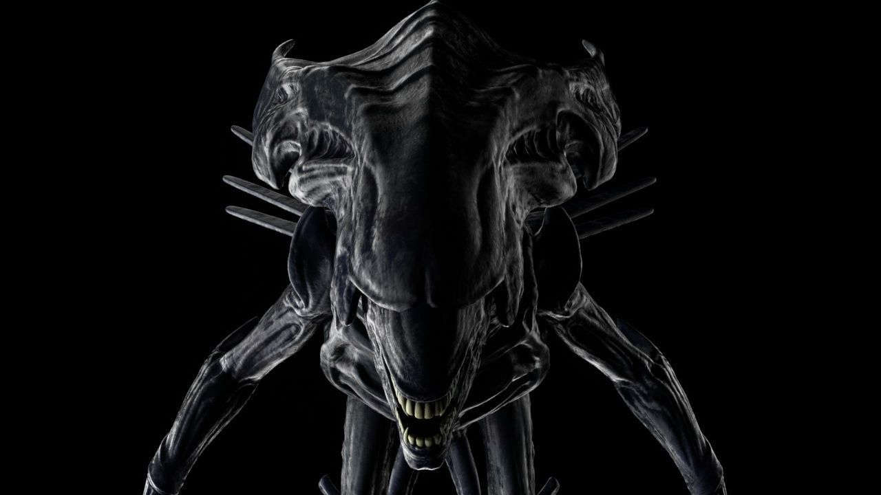 The Queen of Aliens Low-poly 3D model_1