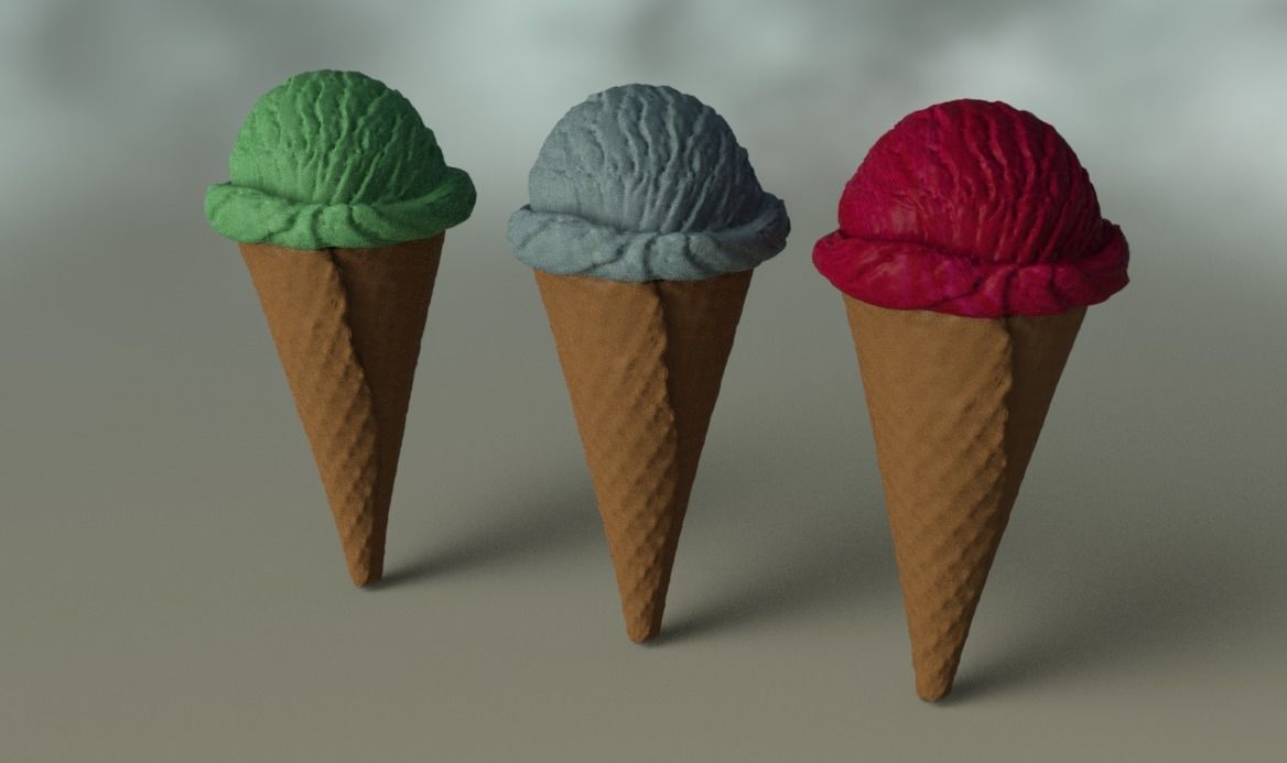 ice cream balls 3D model_1