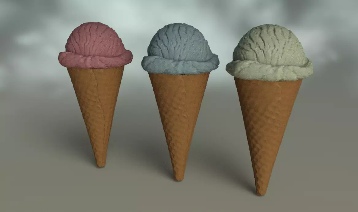 ice cream balls 3D model_0