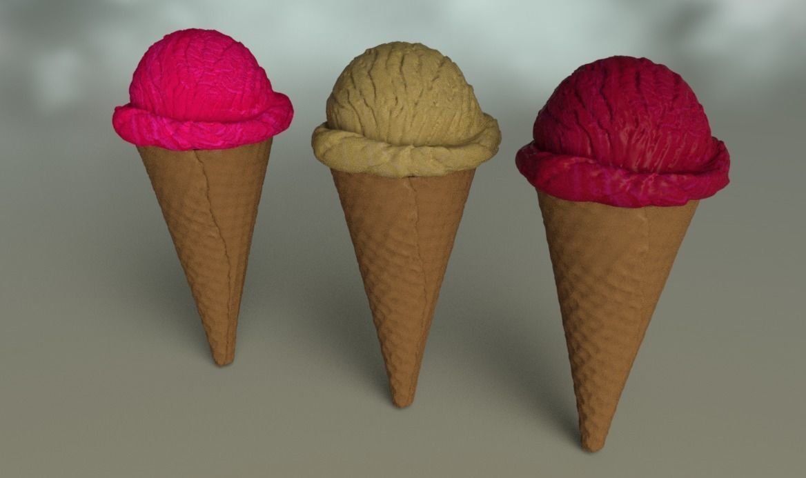 ice cream balls 3D model_4