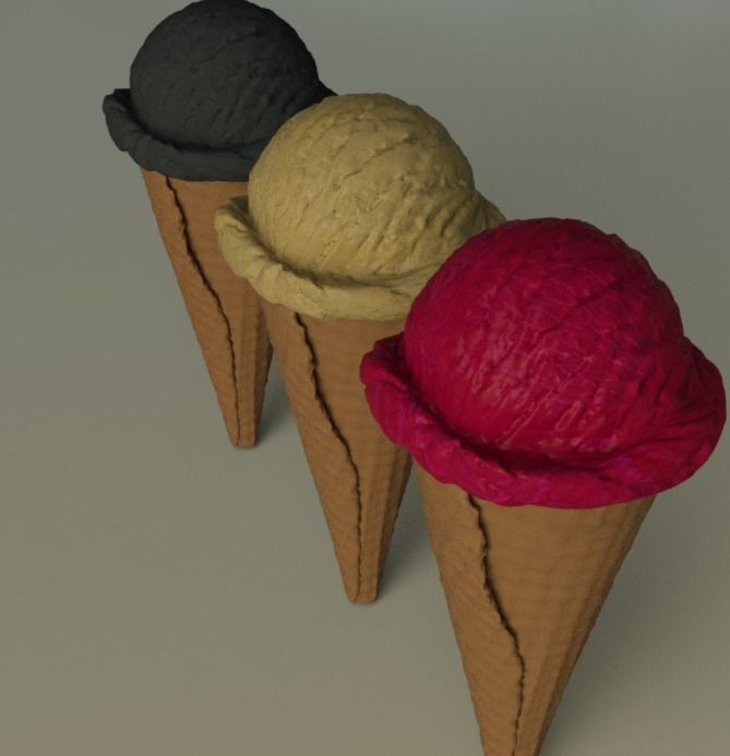 ice cream balls 3D model_3