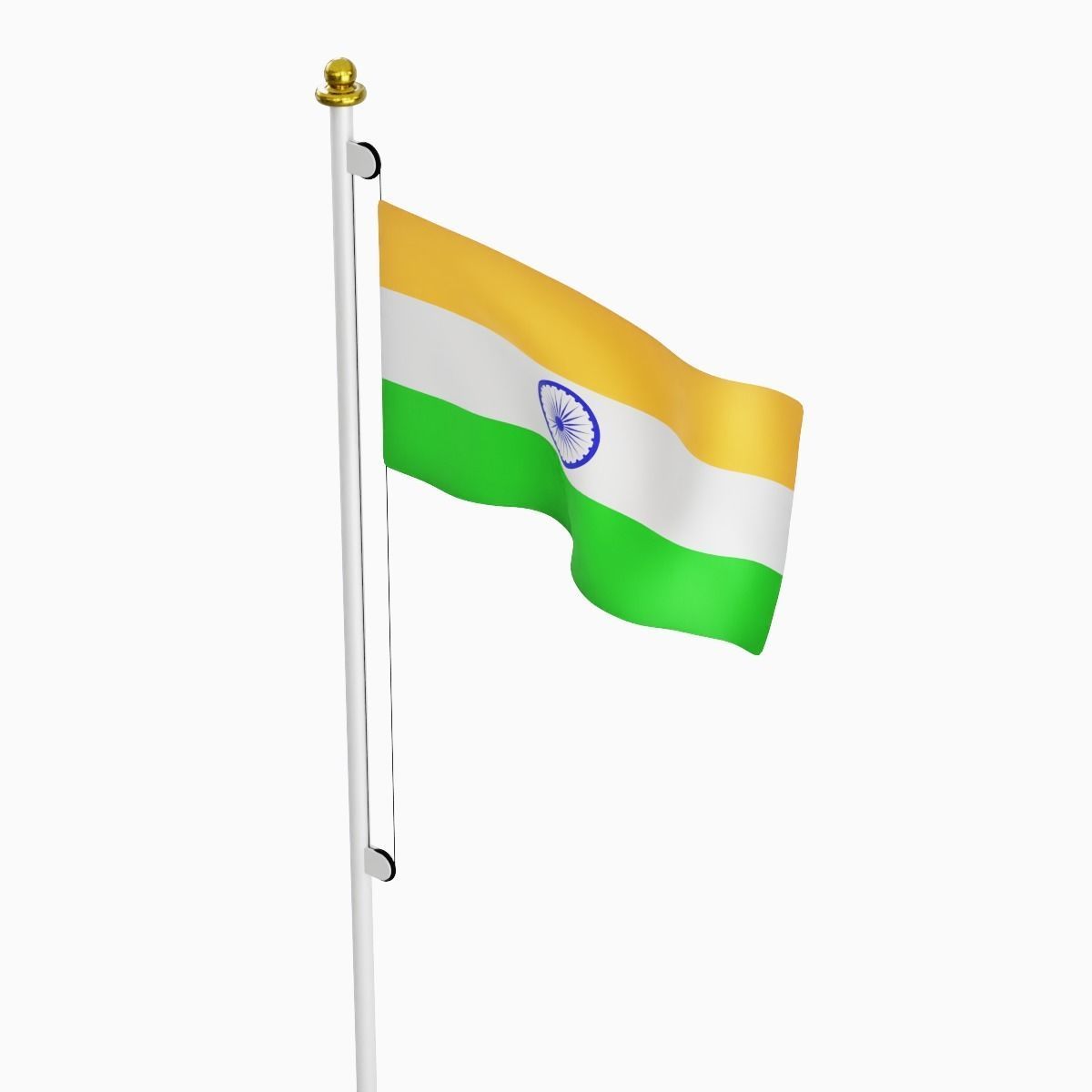 Flag of the India Low-poly 3D model_2