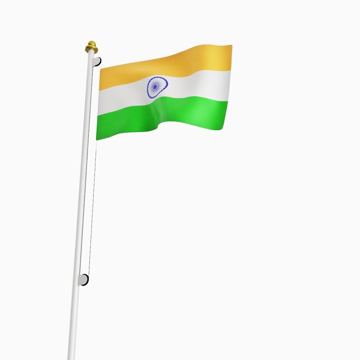 Flag of the India Low-poly 3D model_6
