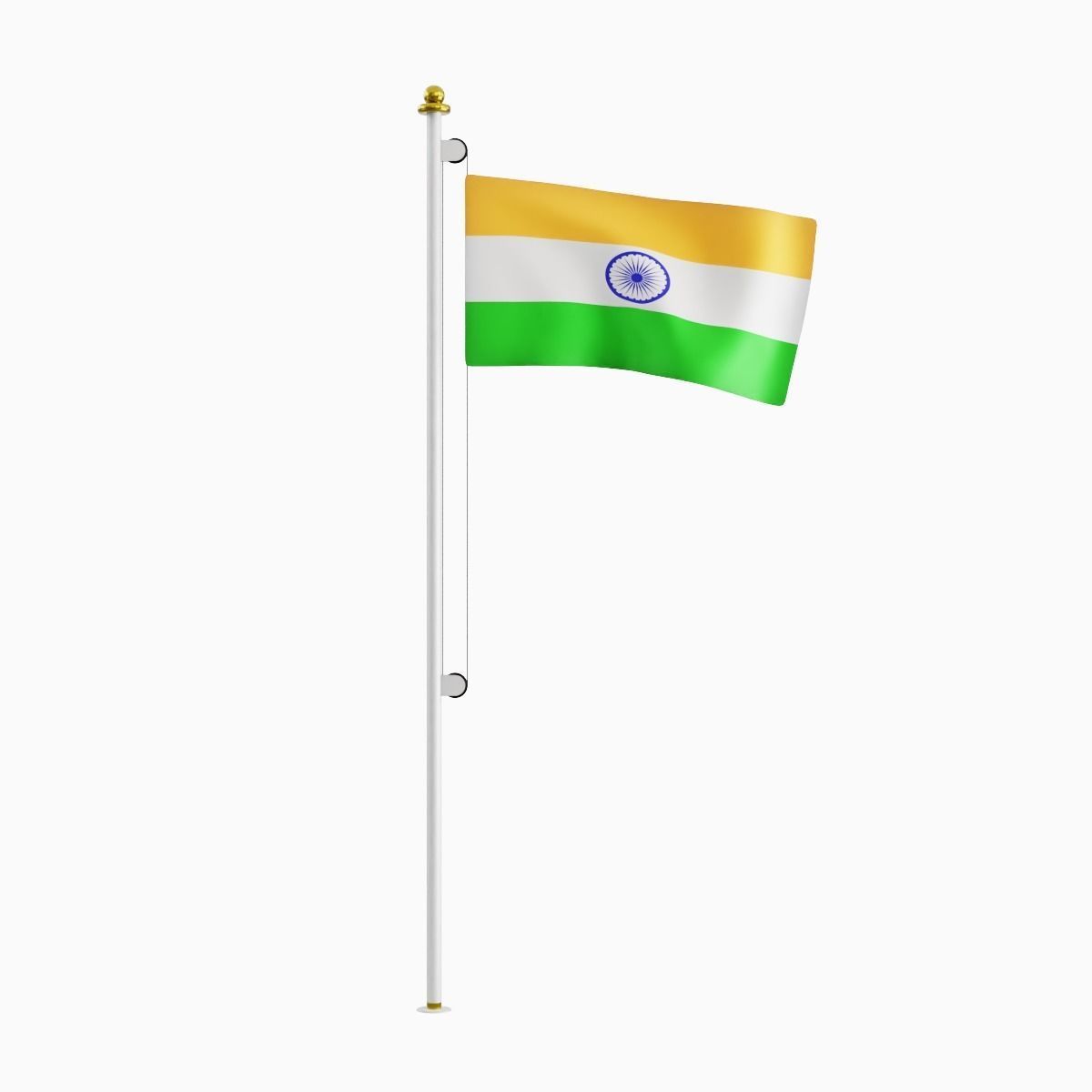 Flag of the India Low-poly 3D model_3