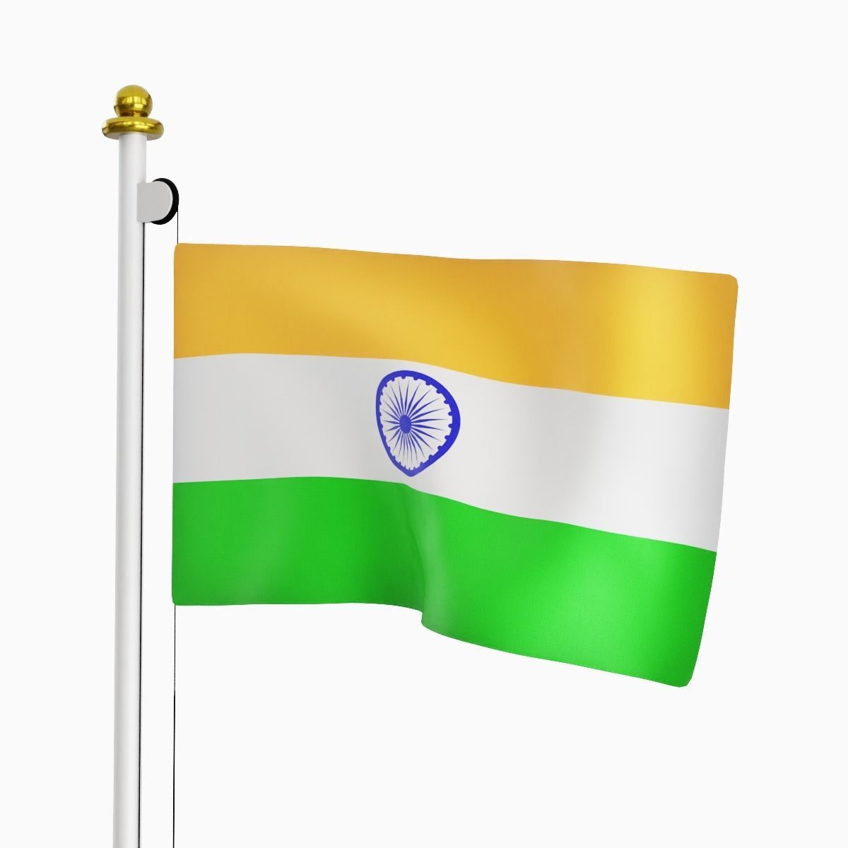 Flag of the India Low-poly 3D model_1