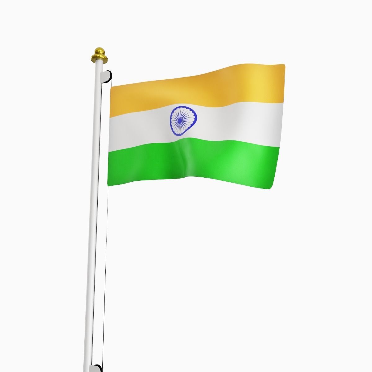 Flag of the India Low-poly 3D model_5