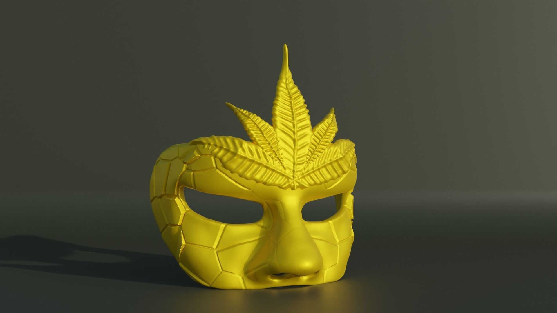 Masquerade Face Mask Stl 3D print model_3