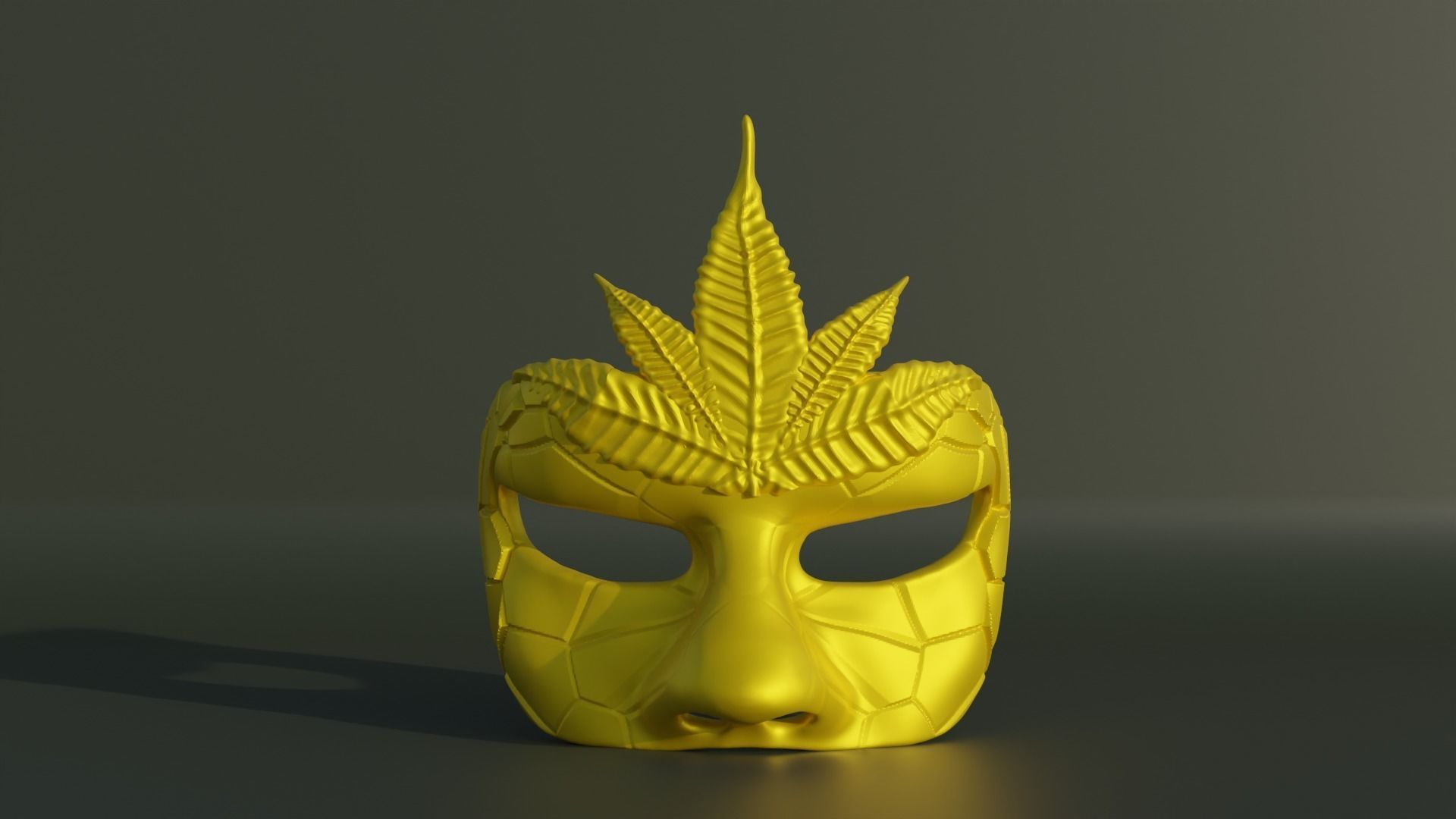 Masquerade Face Mask Stl 3D print model_11