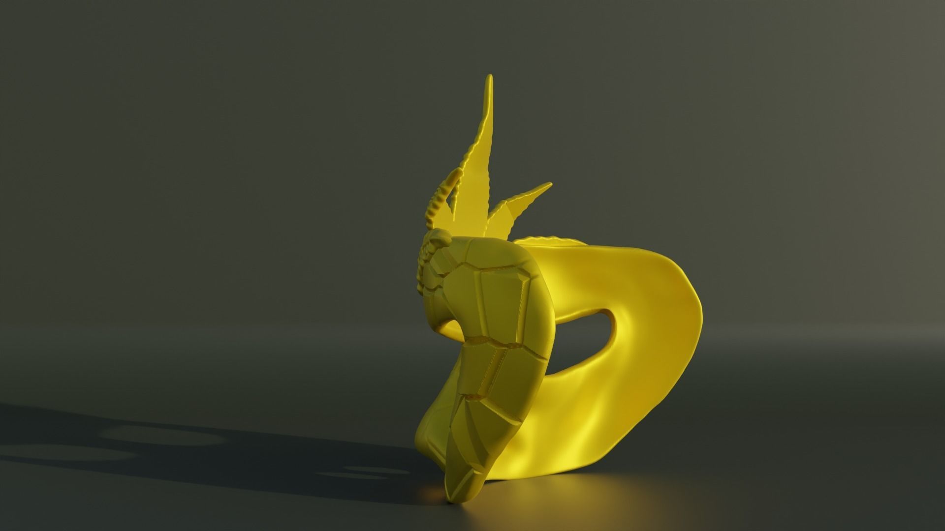 Masquerade Face Mask Stl 3D print model_13