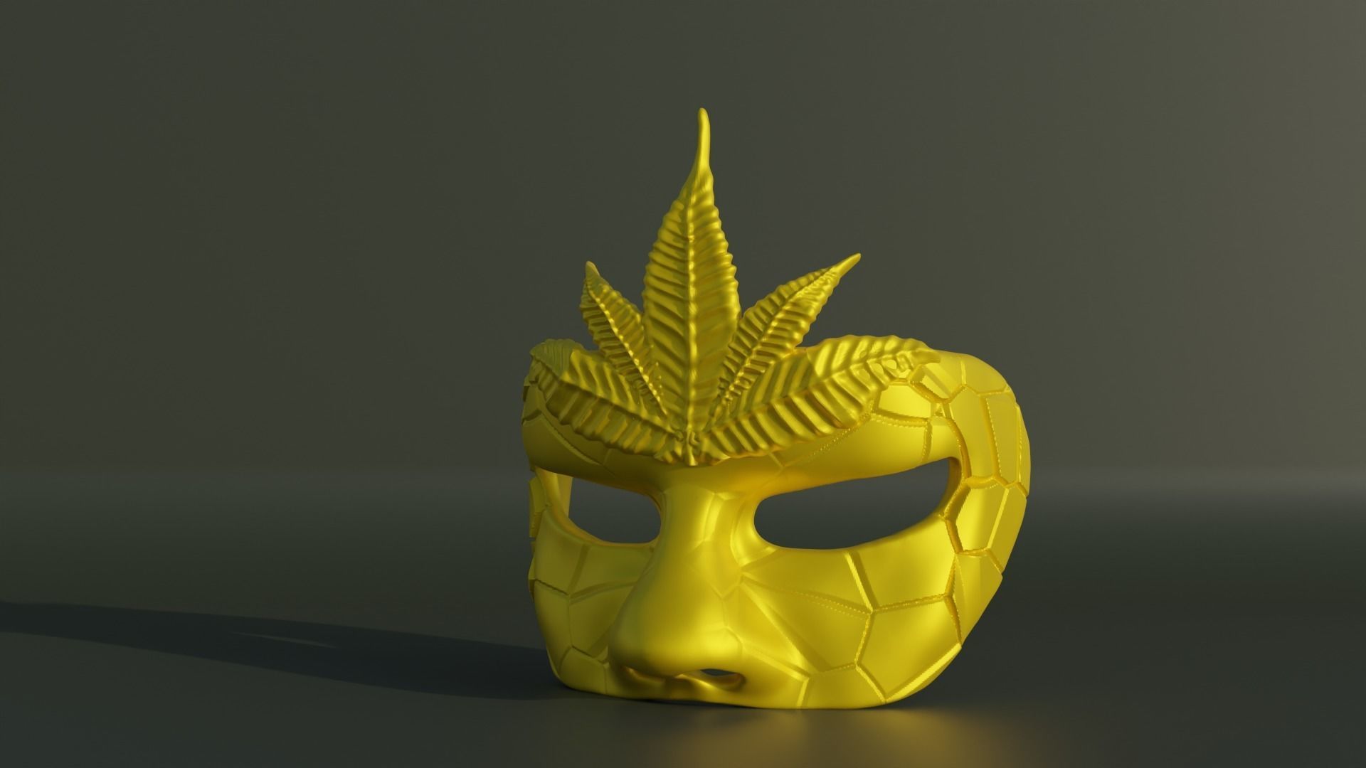 Masquerade Face Mask Stl 3D print model_17