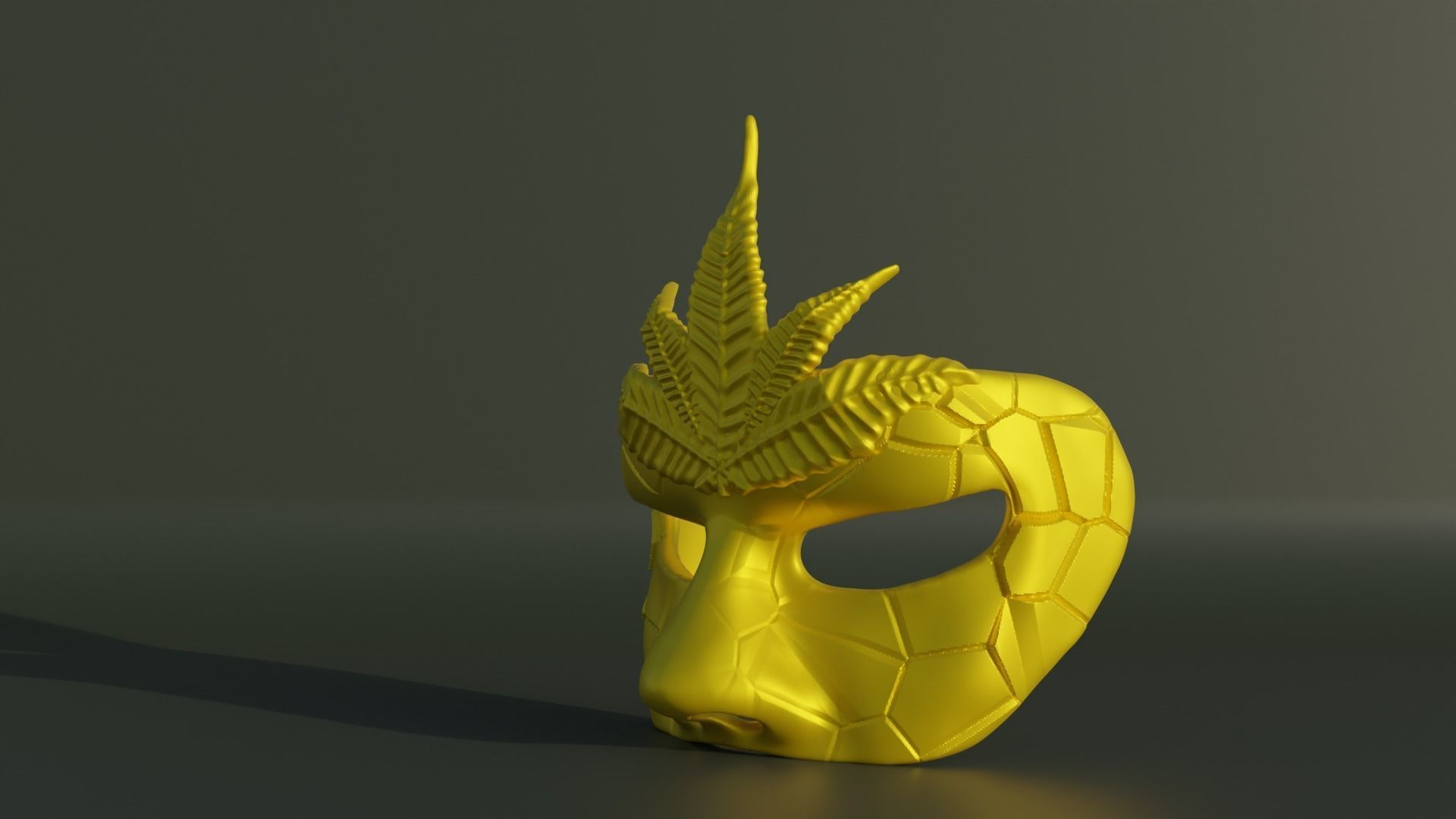 Masquerade Face Mask Stl 3D print model_20