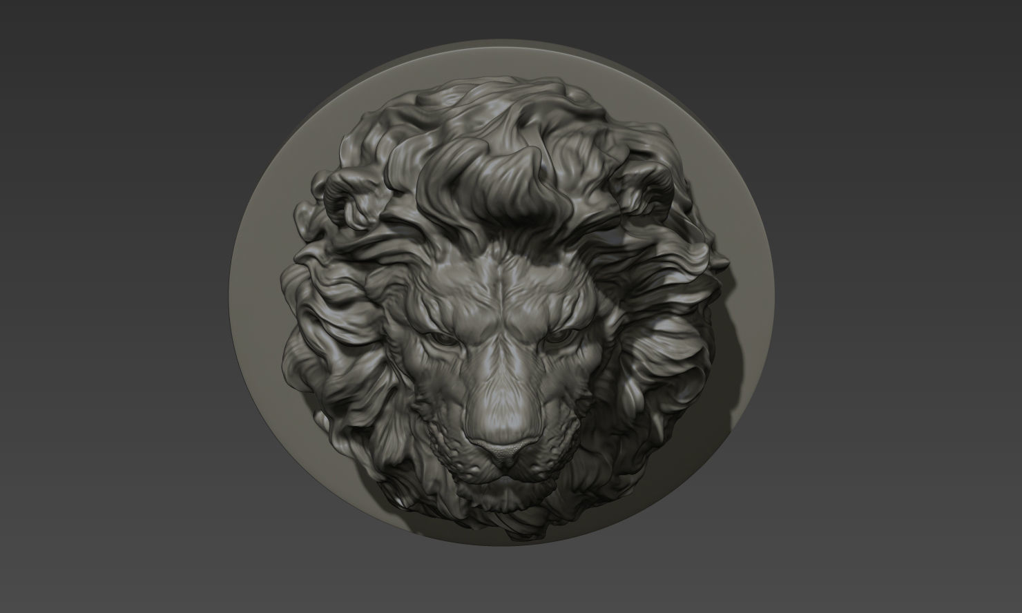Lion head  for pendant 3D print model_17