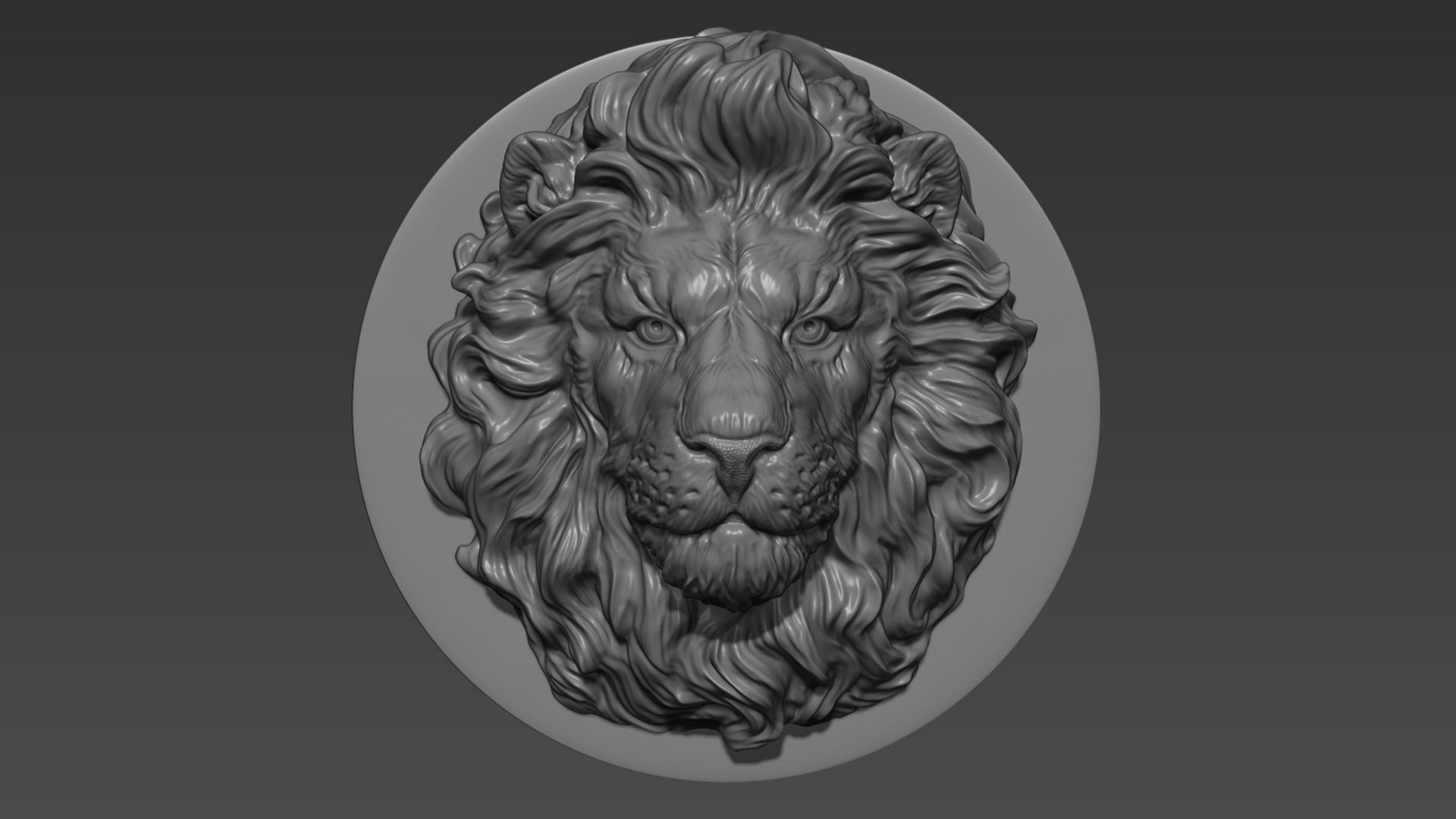 Lion head  for pendant 3D print model_2