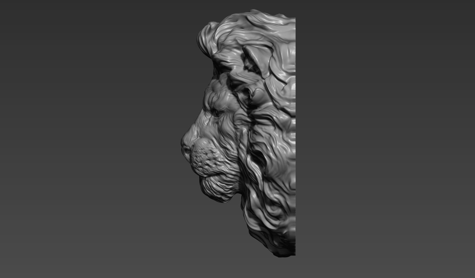 Lion head  for pendant 3D print model_7
