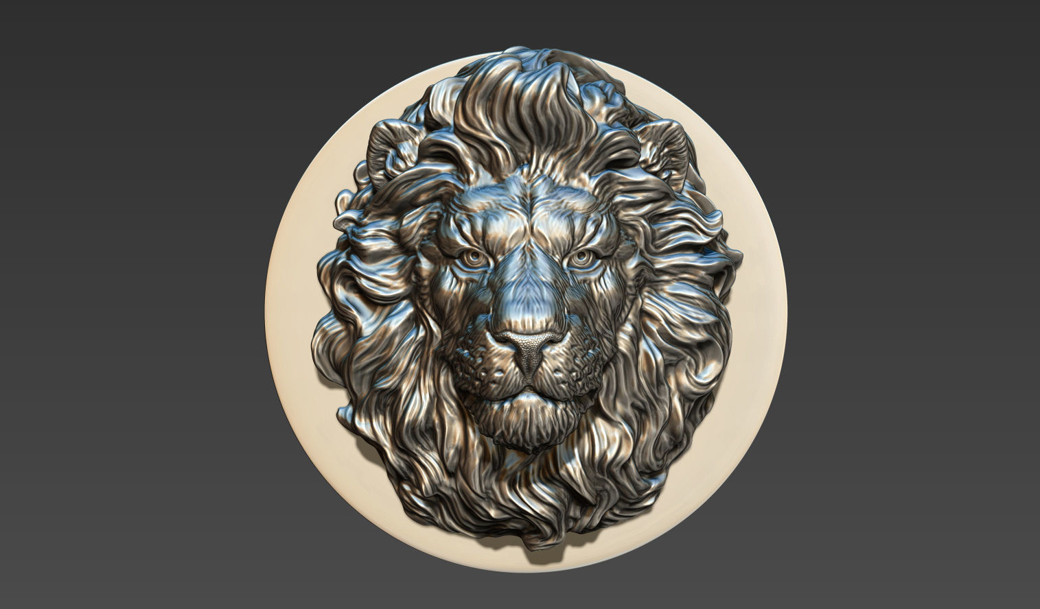 Lion head  for pendant 3D print model_13