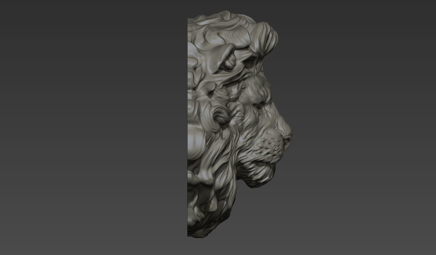 Lion head  for pendant 3D print model_20