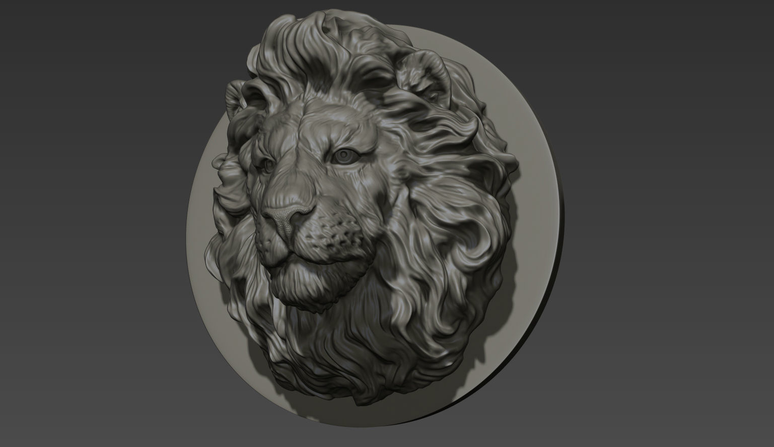 Lion head  for pendant 3D print model_21