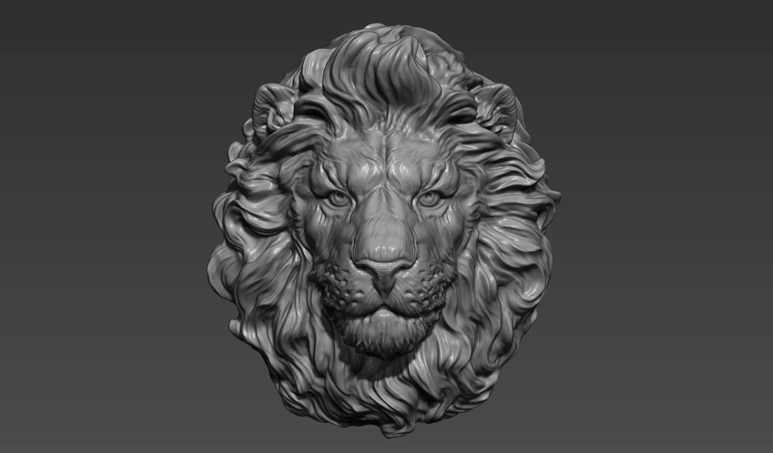 Lion head  for pendant 3D print model_8