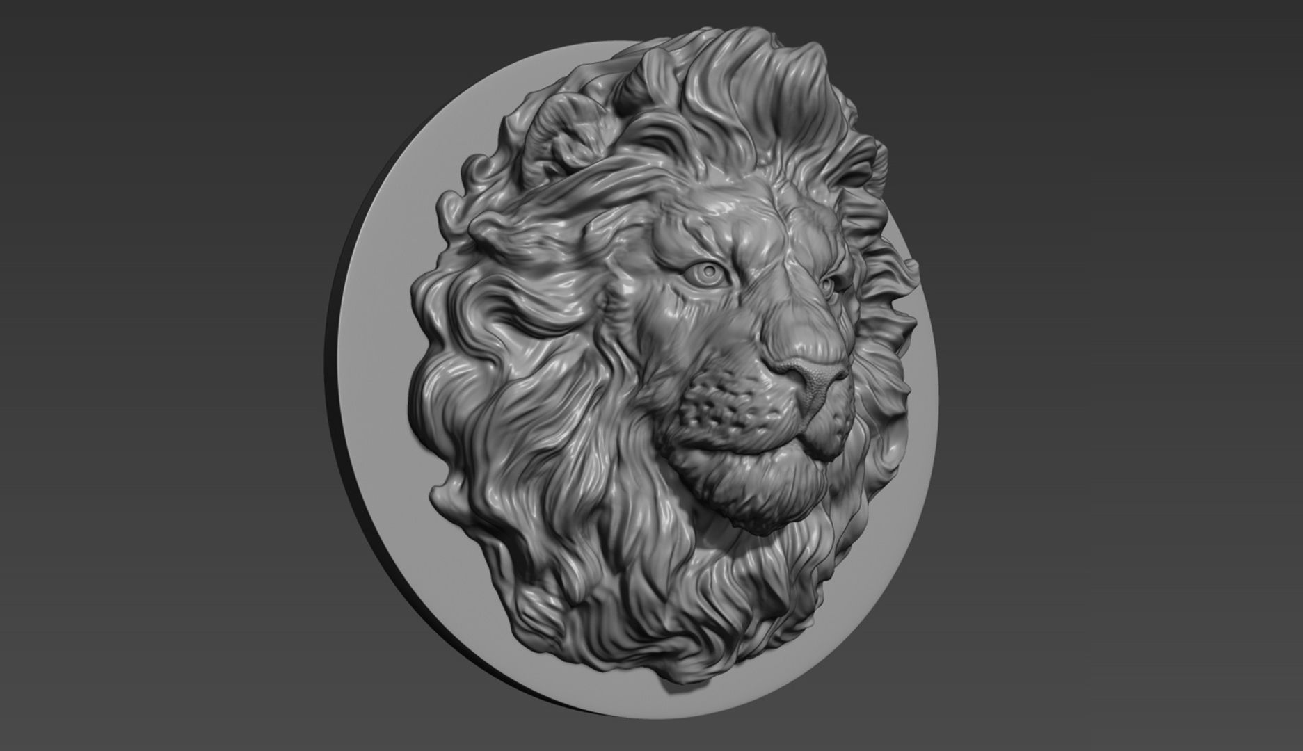Lion head  for pendant 3D print model_5