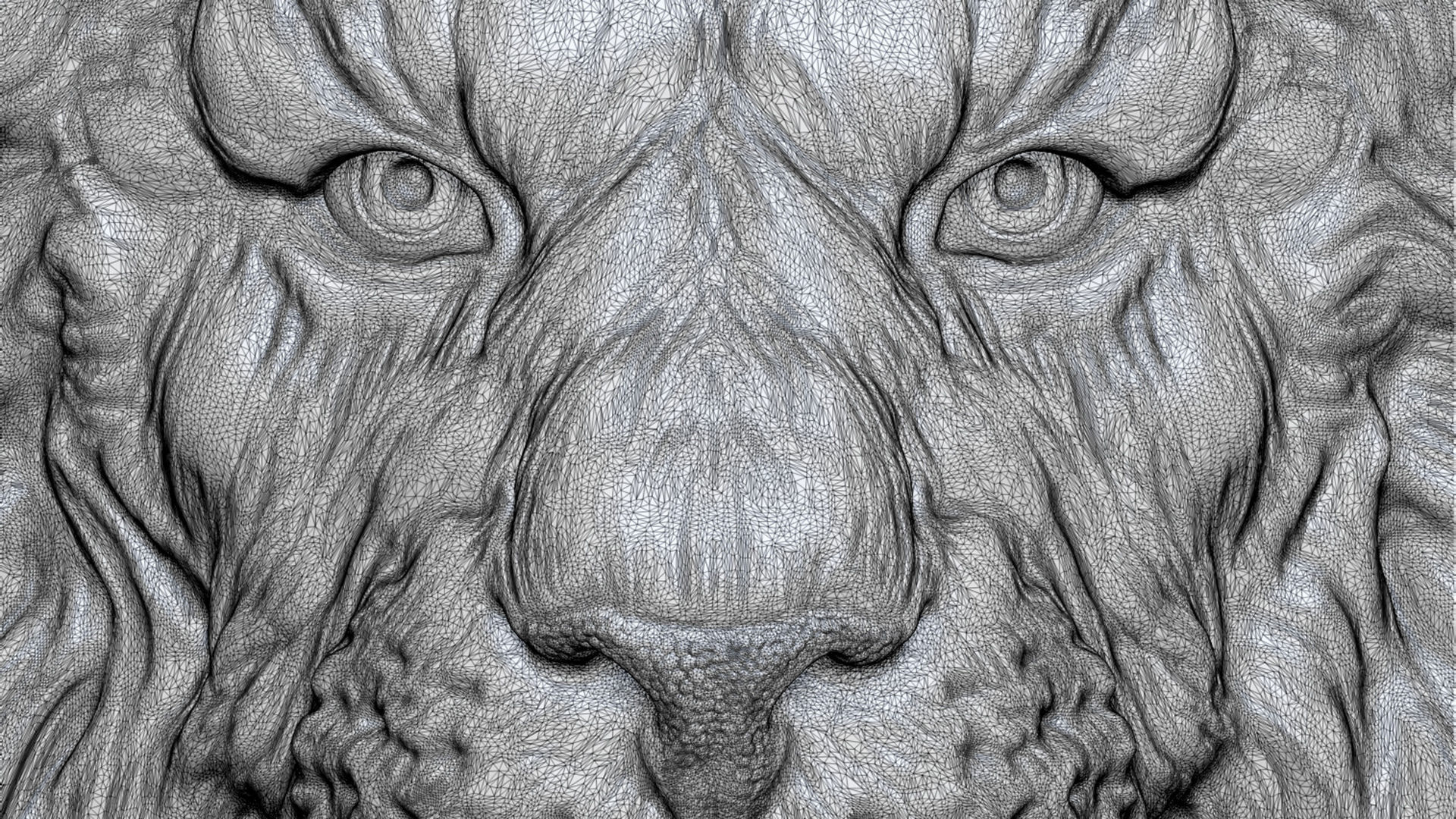 Lion head  for pendant 3D print model_24