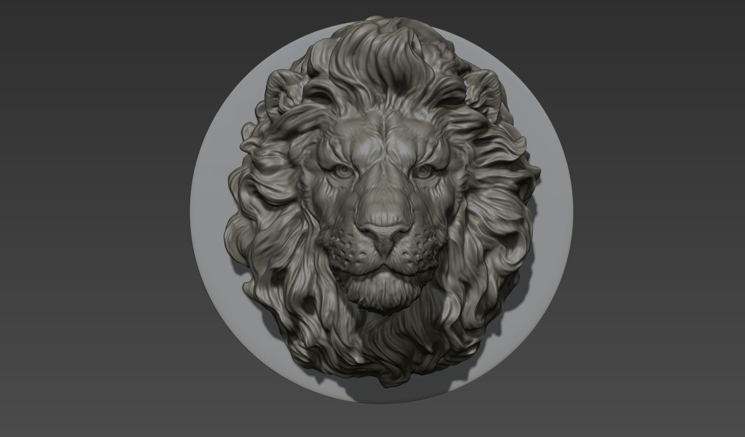 Lion head  for pendant 3D print model_22