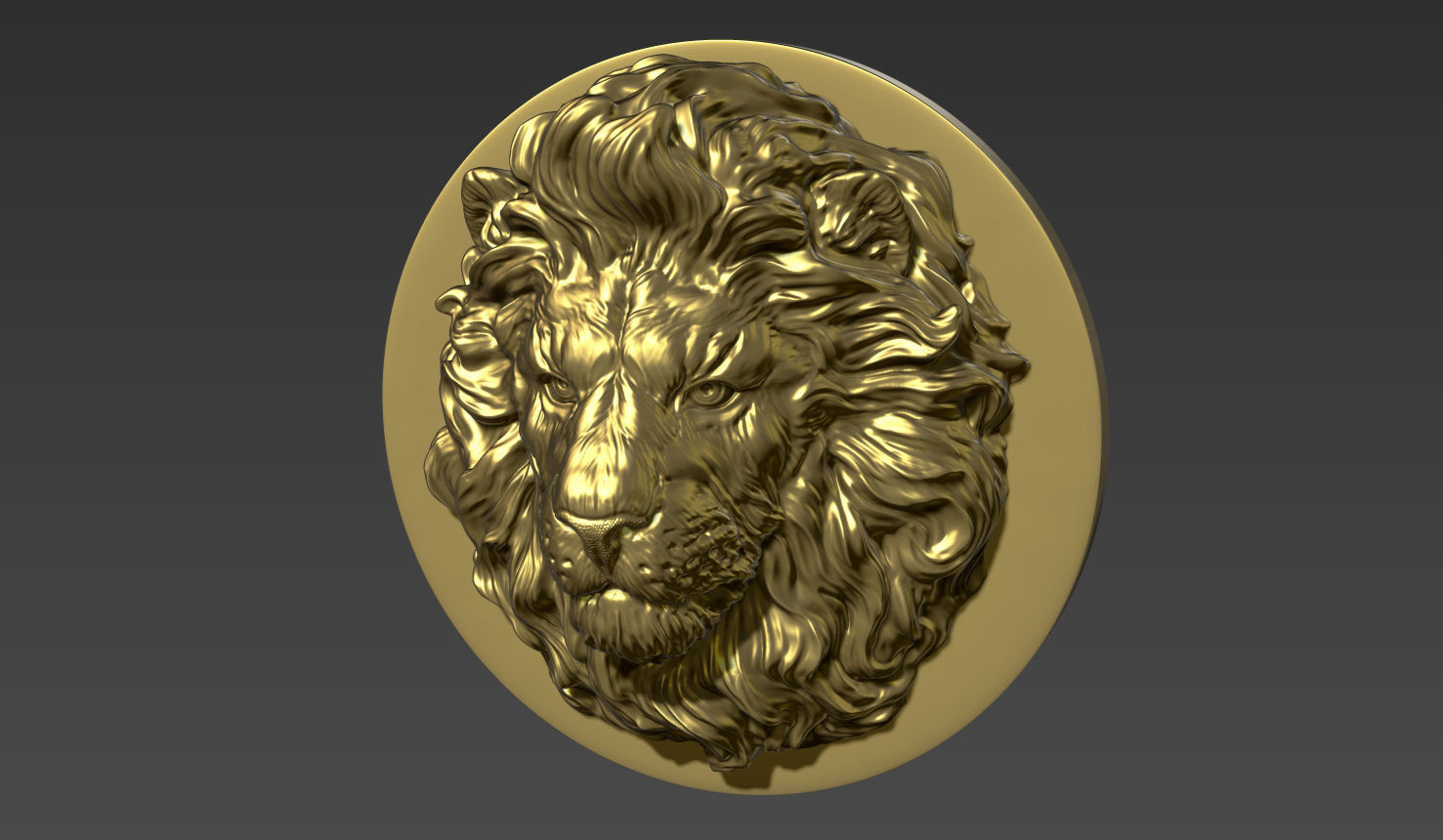 Lion head  for pendant 3D print model_11